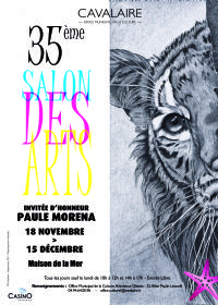 SALON DES ARTS 2017 : 35ème édition. Du 18 novembre au 15 décembre 2017 à cavalaire sur mer. Var.  10H00